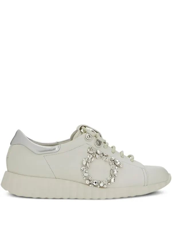 Ferragamo with Gancini-patroon – Beige (753380)