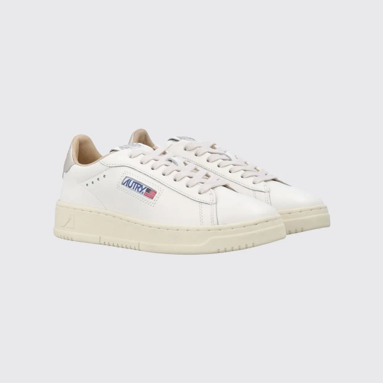 Autry Dallas Low Low-Top Sneakers in Smooth Cowhide Leather White (ADLWMR08)