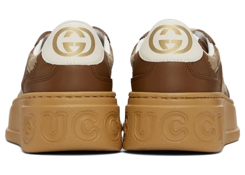 Gucci Beige & Brown GG Sneakers (676092 UPG20) (4)