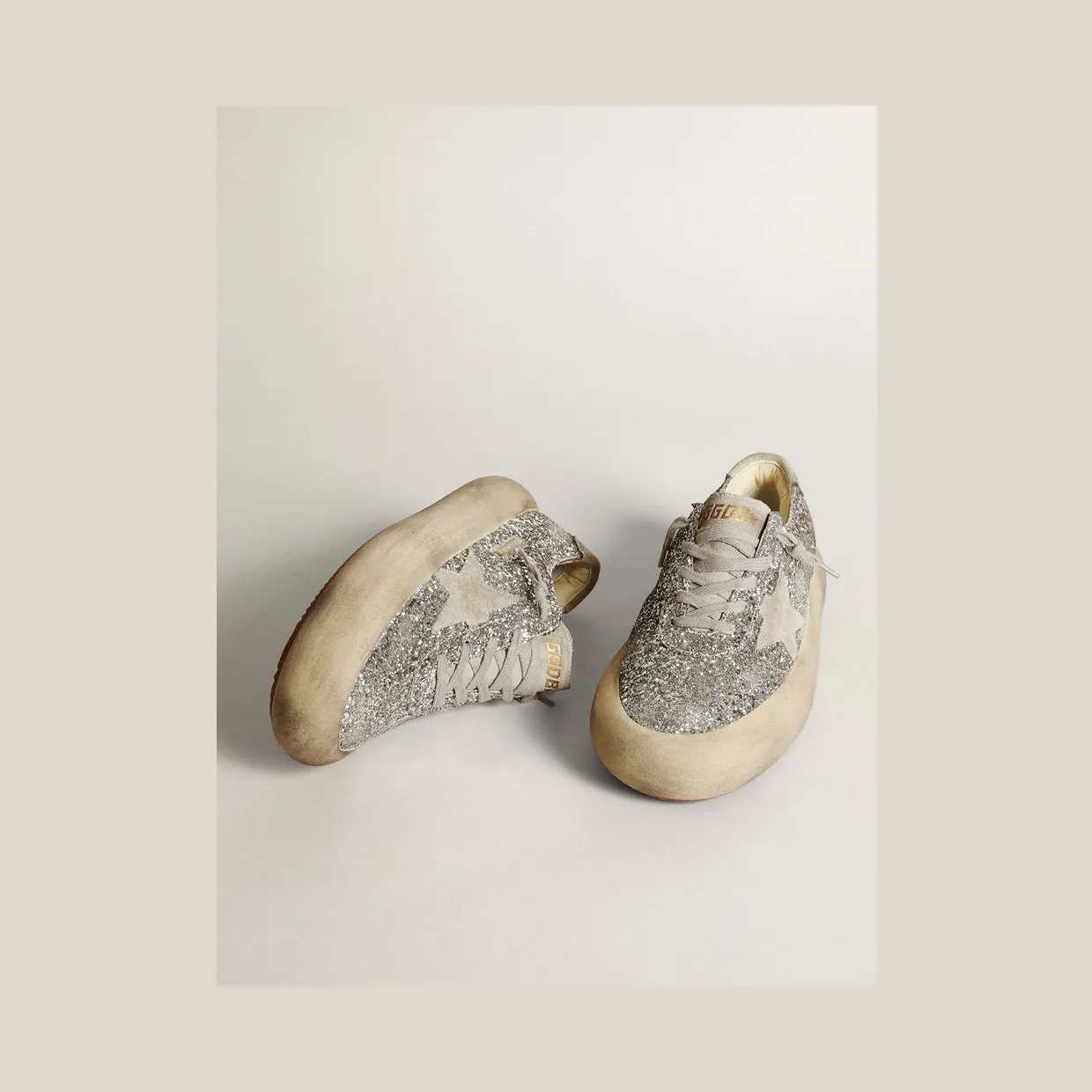 Golden Goose Space-Star In Silver Glitter With Ice-Gray Star (GWF00378.F003309.70136) (2)