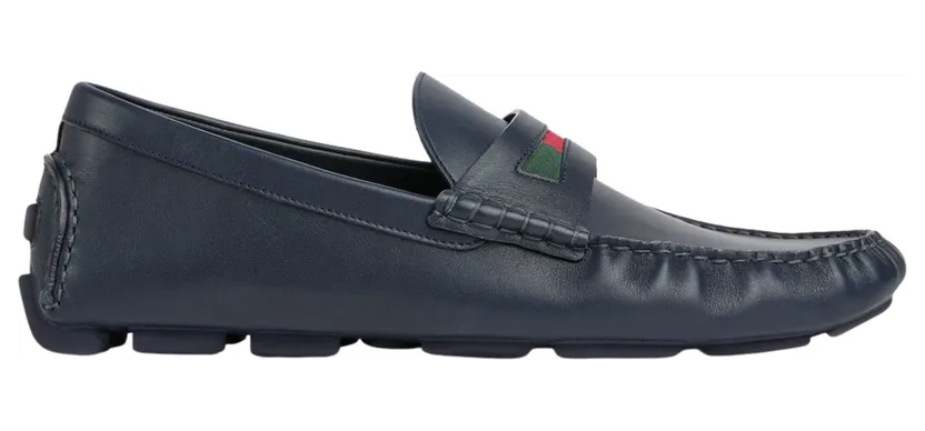GUCCI Mocassins Pour Homme Avec Détail Bande Web, Taille 39 IT (854080AAFU24055)