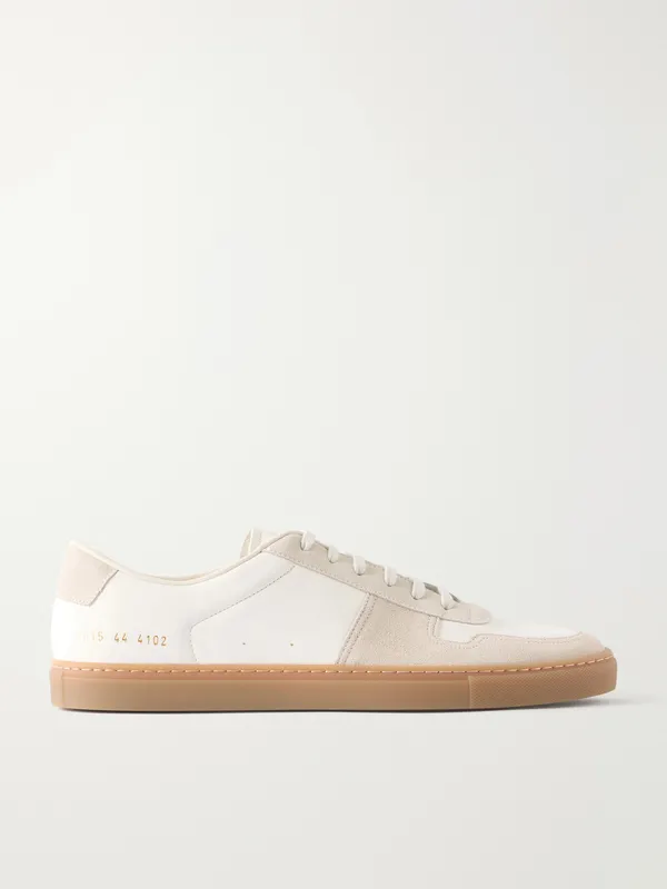 Common Projects BBall Duo Suede-Trimmed Leather White (2615)