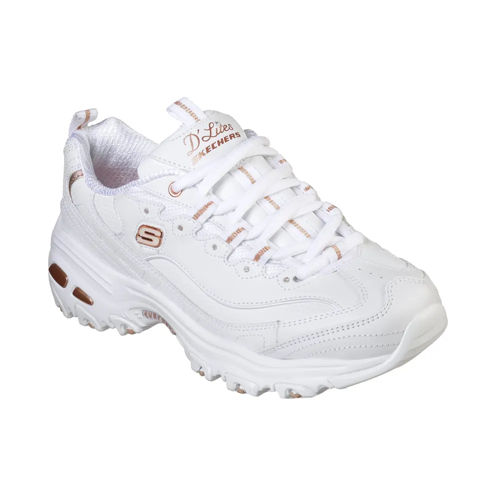 Skechers D’lites – Fresh Start – Weiß / Roos Gold – “White” (11931 WTRG)