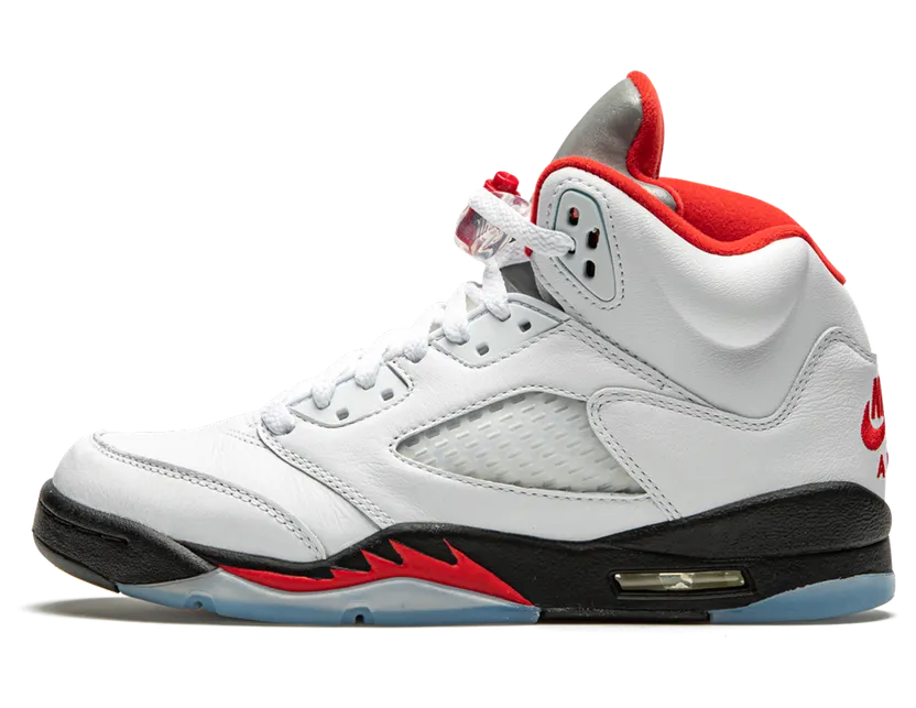 Air Jordan 5 Retro Fire Red Silver Tongue (GS) (440888-102)