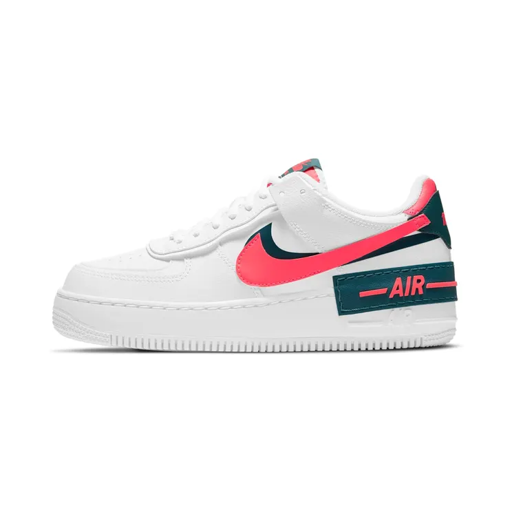 Nike Air Force 1 “White / Solar Red / Dark Teal Green” (DB3902-100)