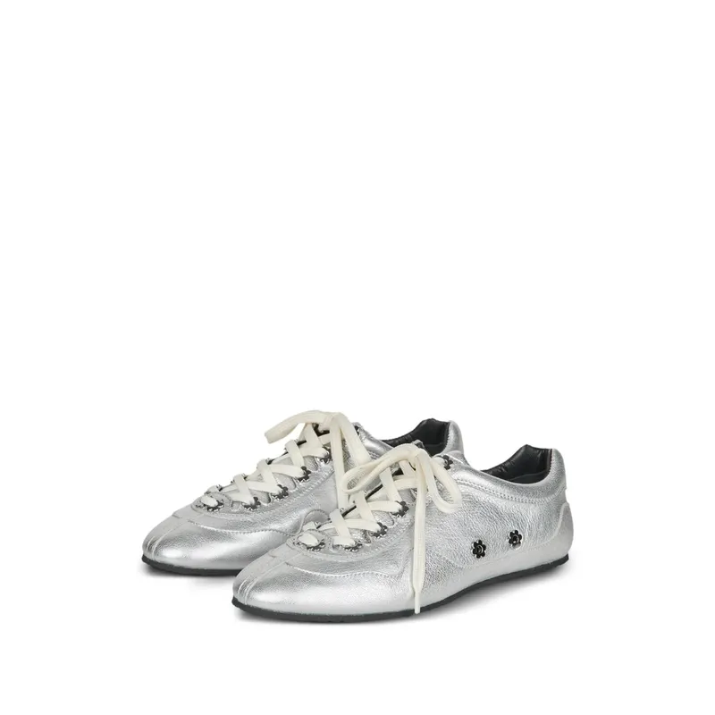 Cecilie Bahnsen CBBlaise Flower-embellished Leather “Silver” (FTW30004 BLAISE SILVE)