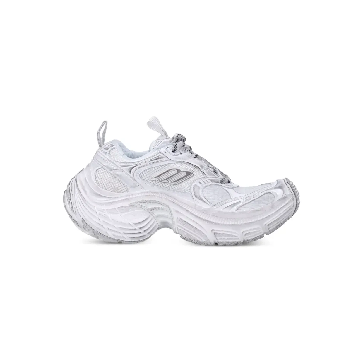 Balenciaga 6XL met gerafeld effect en vlakken “White” (815853W2MV2)