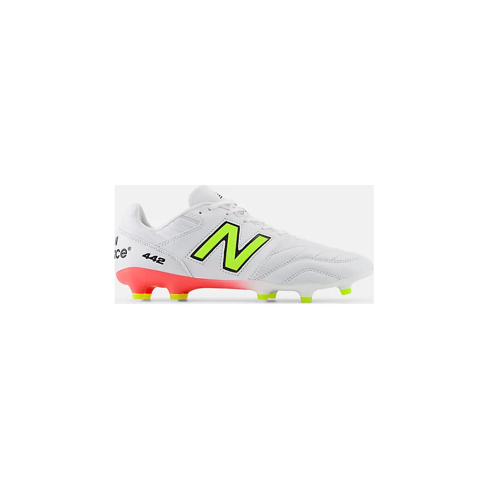 New Balance 442 Pro FG v2 White Energy Red Hi-Lite (MS41FMB2)