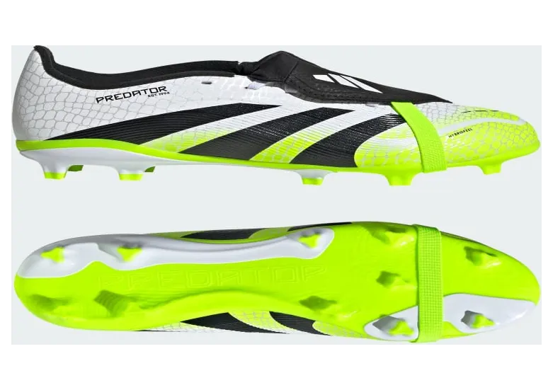 adidas Predator League Fold-Over Tongue FG/MG Cloud White Core Black Lucid Lemon (JP9916)