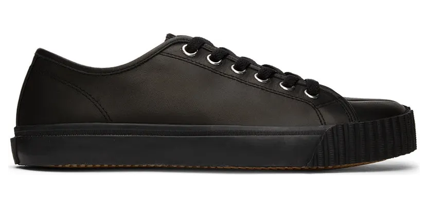 Maison Margiela Black Leather Tabi Sneakers (S57WS0422 P4344)