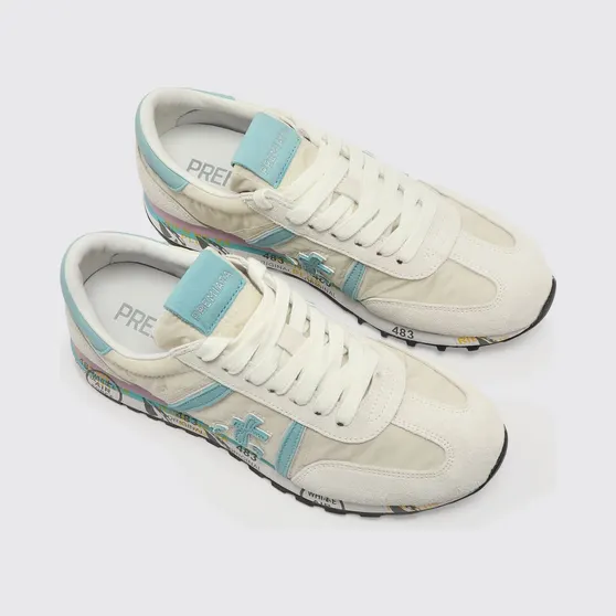 Premiata Lucyd Nylon and Suede Sneakers White (LUCYD018143)