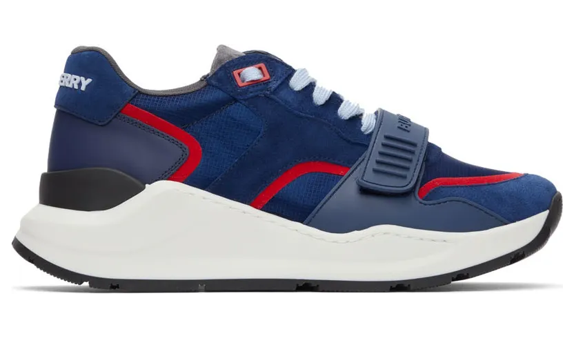 Burberry Blue & Red Ramsey Sneakers (8045534)