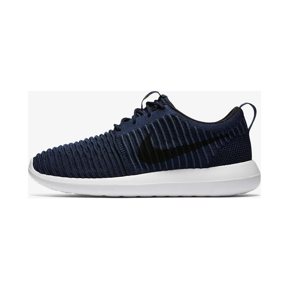 Nike Roshe Two Flyknit College Navy College Navy/White-Squadron Blue-Black (844833-400)