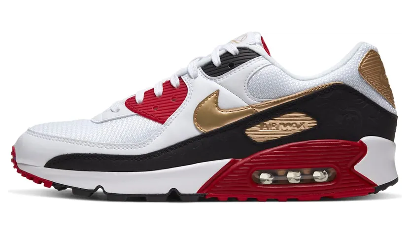 Nike Air Max 90 CNY Chinese New Year “White / Black / Metallic Gold” (CU3005-171)