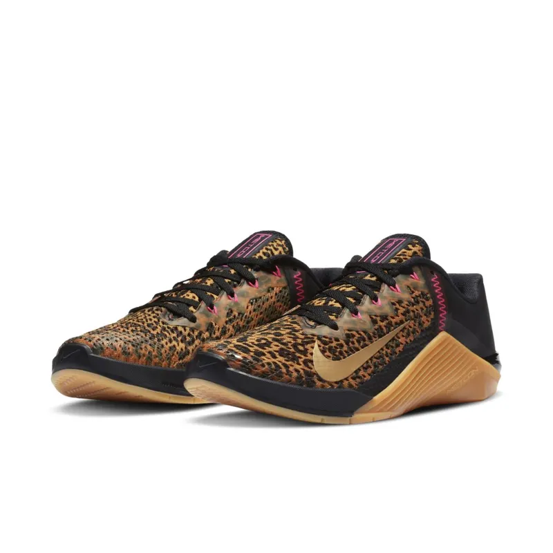 Nike Metcon 6 Cheetah (W) Black/Chutney-Gum Medium Brown-Metallic Gold (AT3160-096)