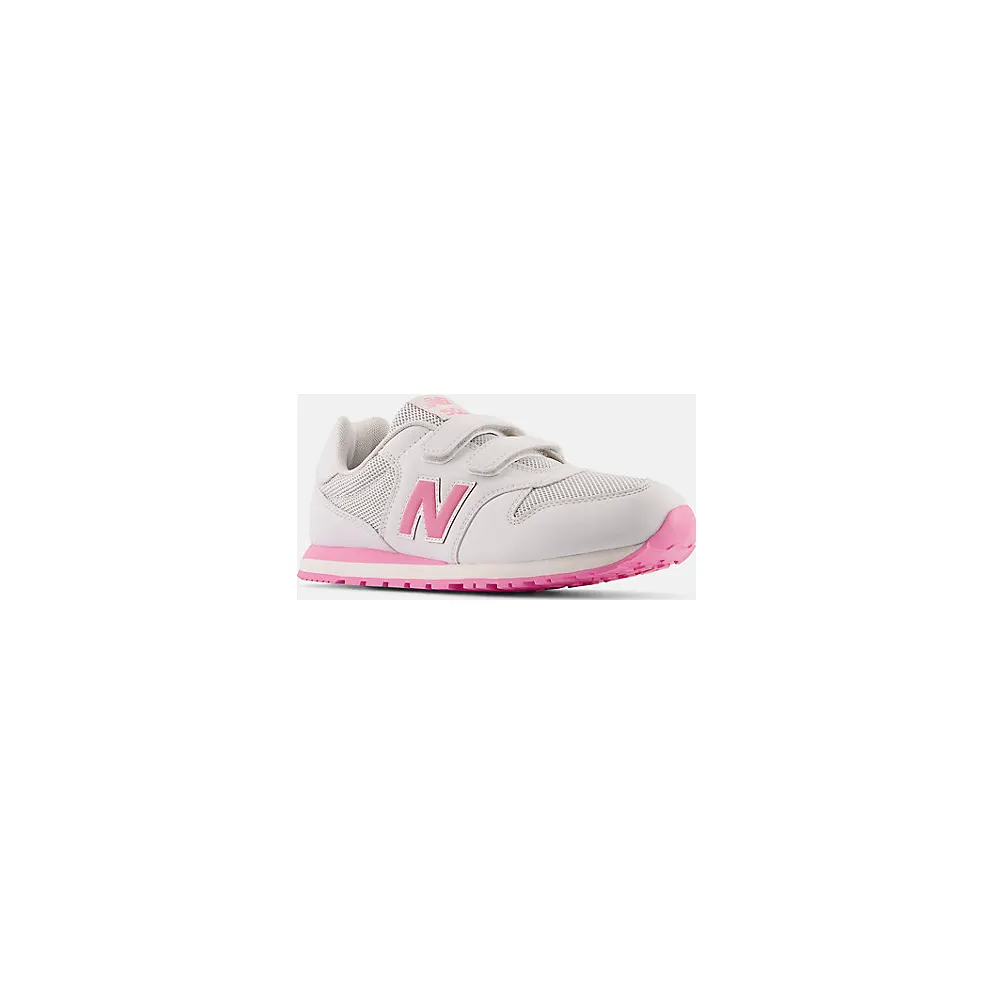 NEW BALANCE 500 Hook & Loop “Quartz Grey / Signal Pink” (GV500QP1)