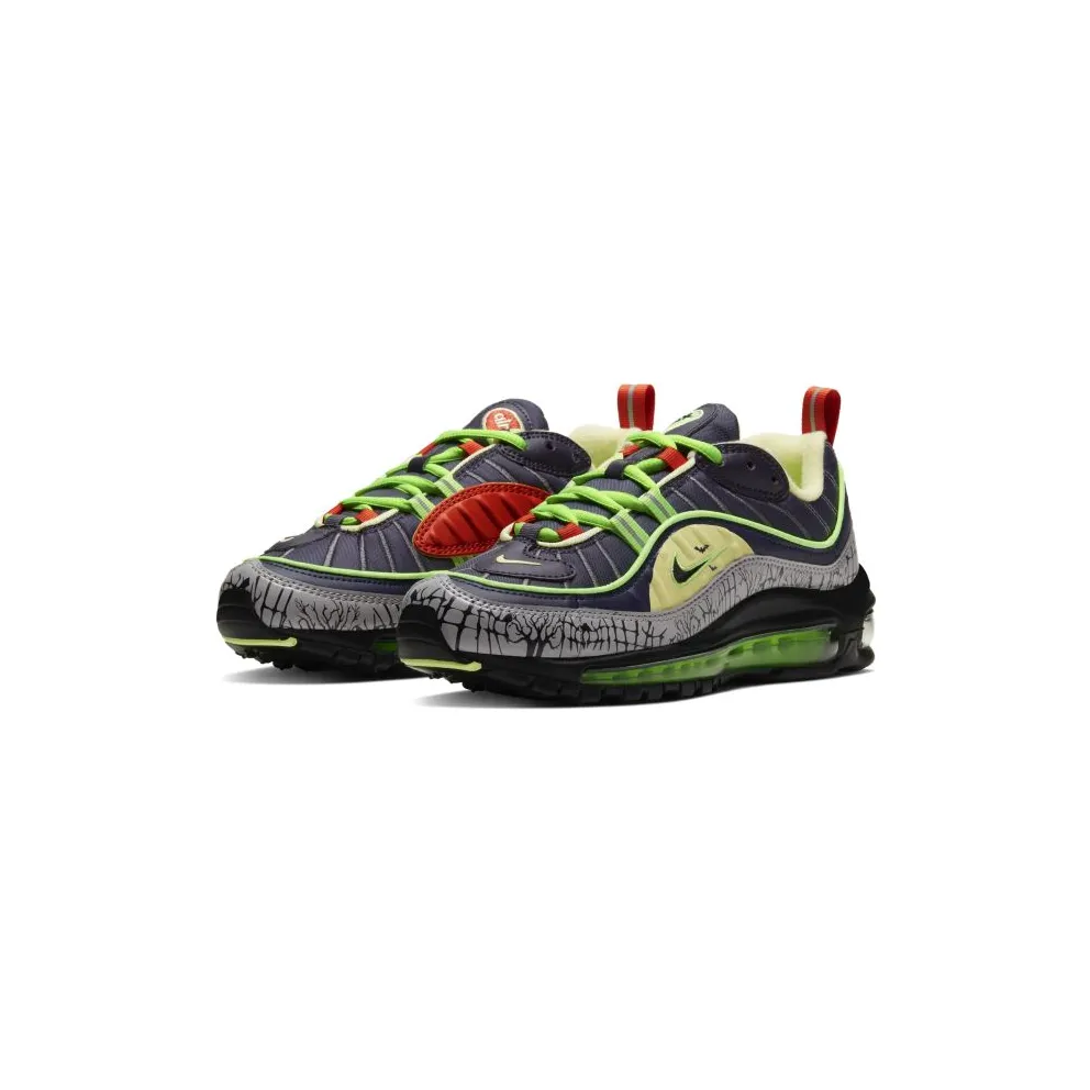 Nike Air Max 98 Halloween 2019 (GS) Gridiron/Black-Obsidian-Luminous Green (CT1171-001)