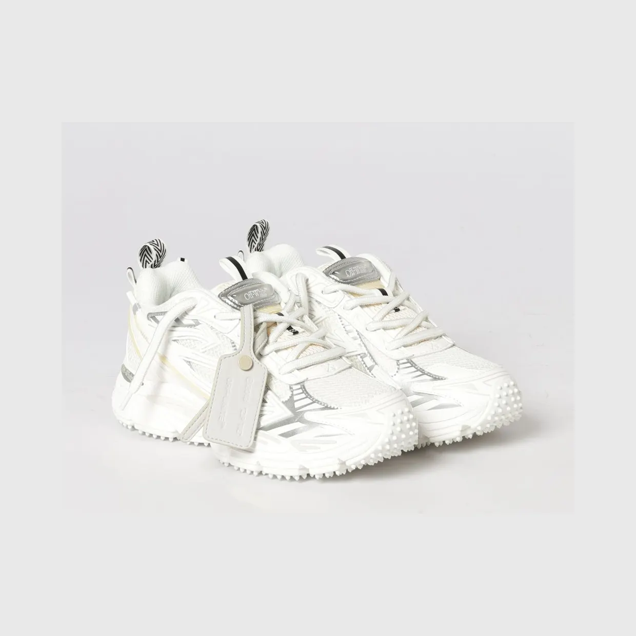 Off-White Be Right Back Rubber and Mesh Sneakers White (OWIA289C99FAB0010101)