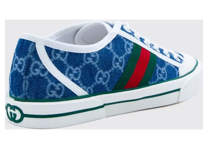 Gucci Tennis 1977 Sneakers in Denim with GG Monogram Denim (859219FAFIW4749) (2)