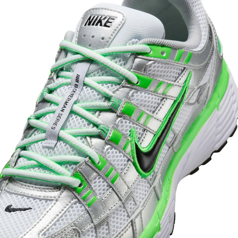 Nike P-6000 SE Metallic Silver White Green Strike (IB2985-001)