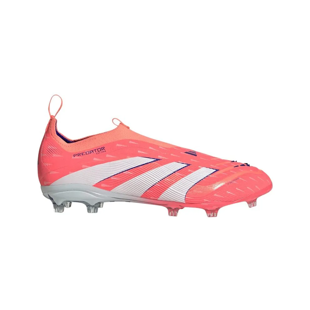 adidas Predator Elite Laceless Firm Ground Boots Kids “Signal Coral / Cloud White / Beam Orange” (JP9913)
