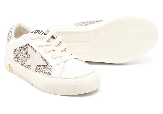 Golden Goose Glitter-panelled May “White/Silver” (GYF00715 F005321 11694) (3)