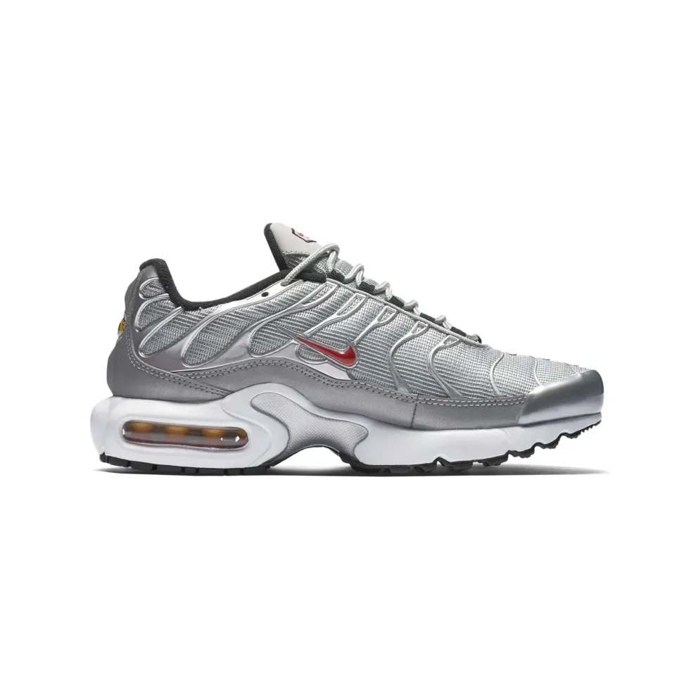 Nike Air Max Plus Silver Bullet (GS) Metallic Silver/University Red-Black-White (921073-001)