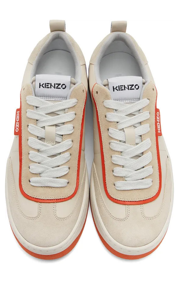Kenzo White & Green Kourt 80 Sneakers (FC55SN174L64) (5)
