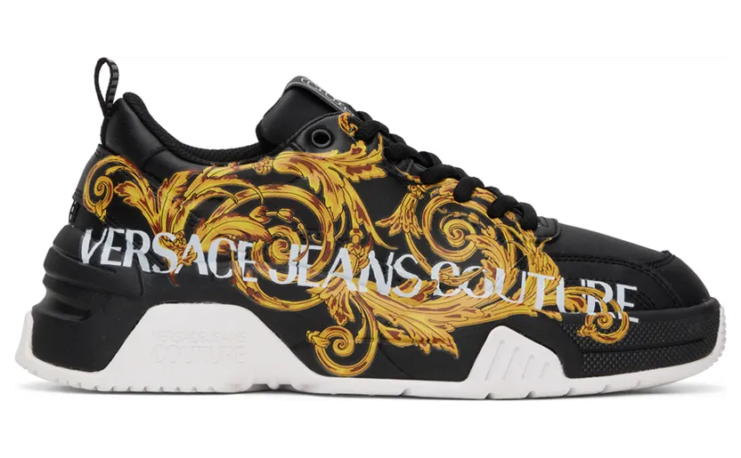 Versace Jeans Couture Black Court 88 Sneakers (E73YA3SF6EZP163)