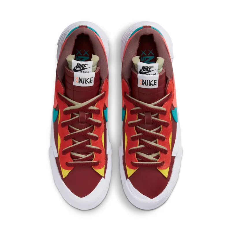 Nike Blazer Low sacai KAWS Red – “Red / Orange / Pink / Blue” (DM7901-600)