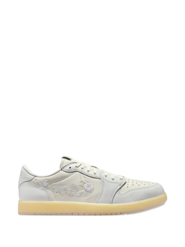 Nike Air Jordan 1 Low OG sneakers with geborduurde bloemen – White (IF4391)