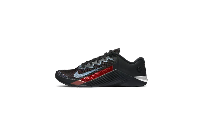 Nike Metcon 6 Mat Fraser Black/Bright Crimson-Metallic Silver-Black (CW6882-006)