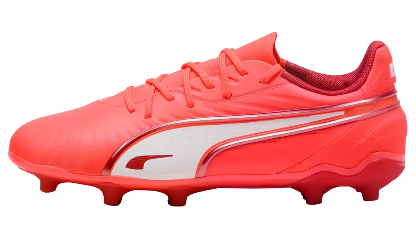 Puma King Match FG/AG Fußballschuhe Kids 02 – PUMA silver/PUMA black/sun struck/PUMA white 37.5 für Kids, rot, Größe 28 ½ EU (108320)