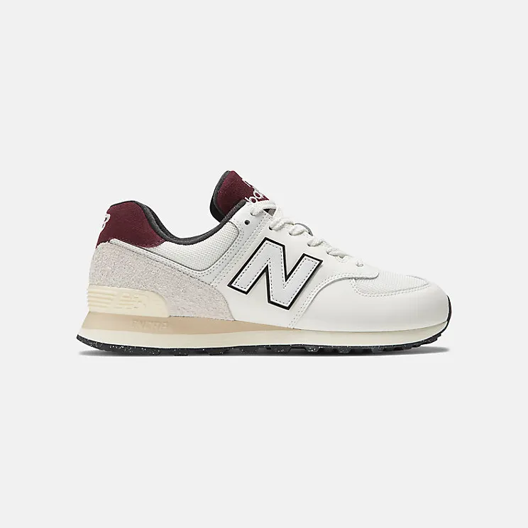 New Balance 574 White Burgundy (U574YR2)