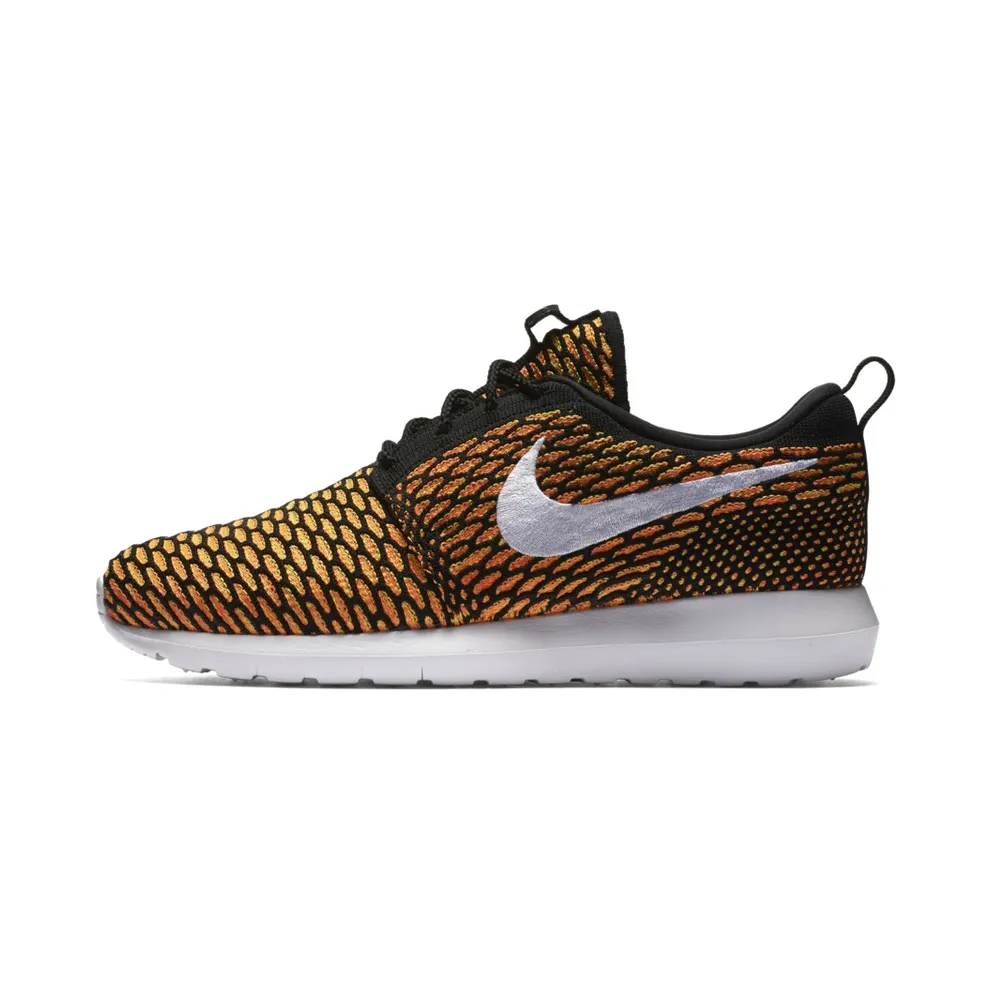 Nike Roshe Nm Flyknit Black/White-Total Orange-Volt Black/White-Total Orange-Volt (677243-018)