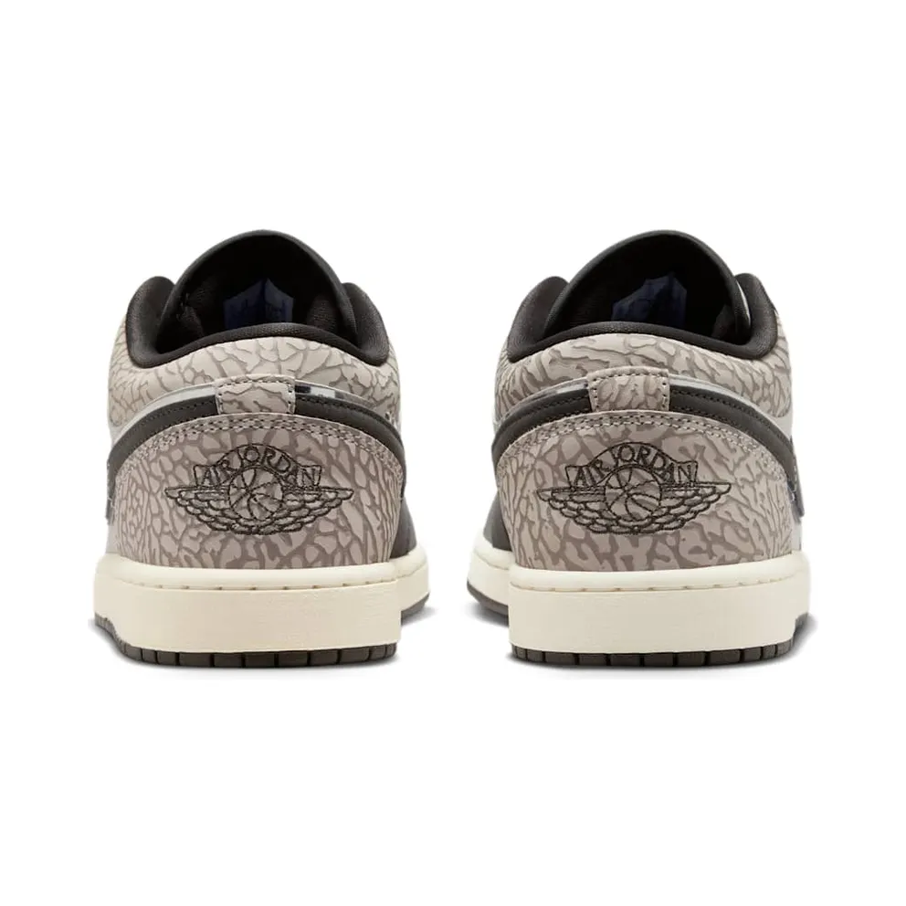 Air Jordan 1 Low SE “Sail Deep Pewter Elephent Print” (IU2268-100)