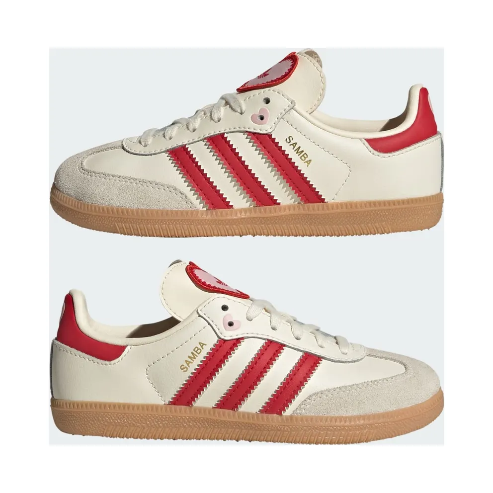 Adidas SAMBA OG Shoes Cream White / Better Scarlet / Gum (KI6681)