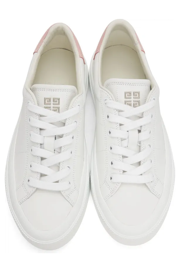 Givenchy White & Pink City Sneakers (BE0027E19U149) (5)