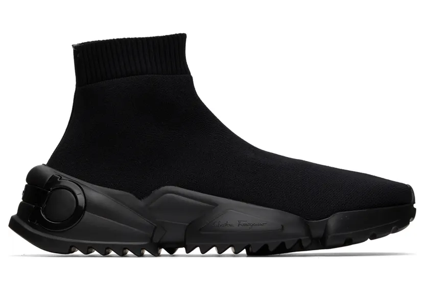 Salvatore Ferragamo Black Sock Sneakers (737231 02C647001)