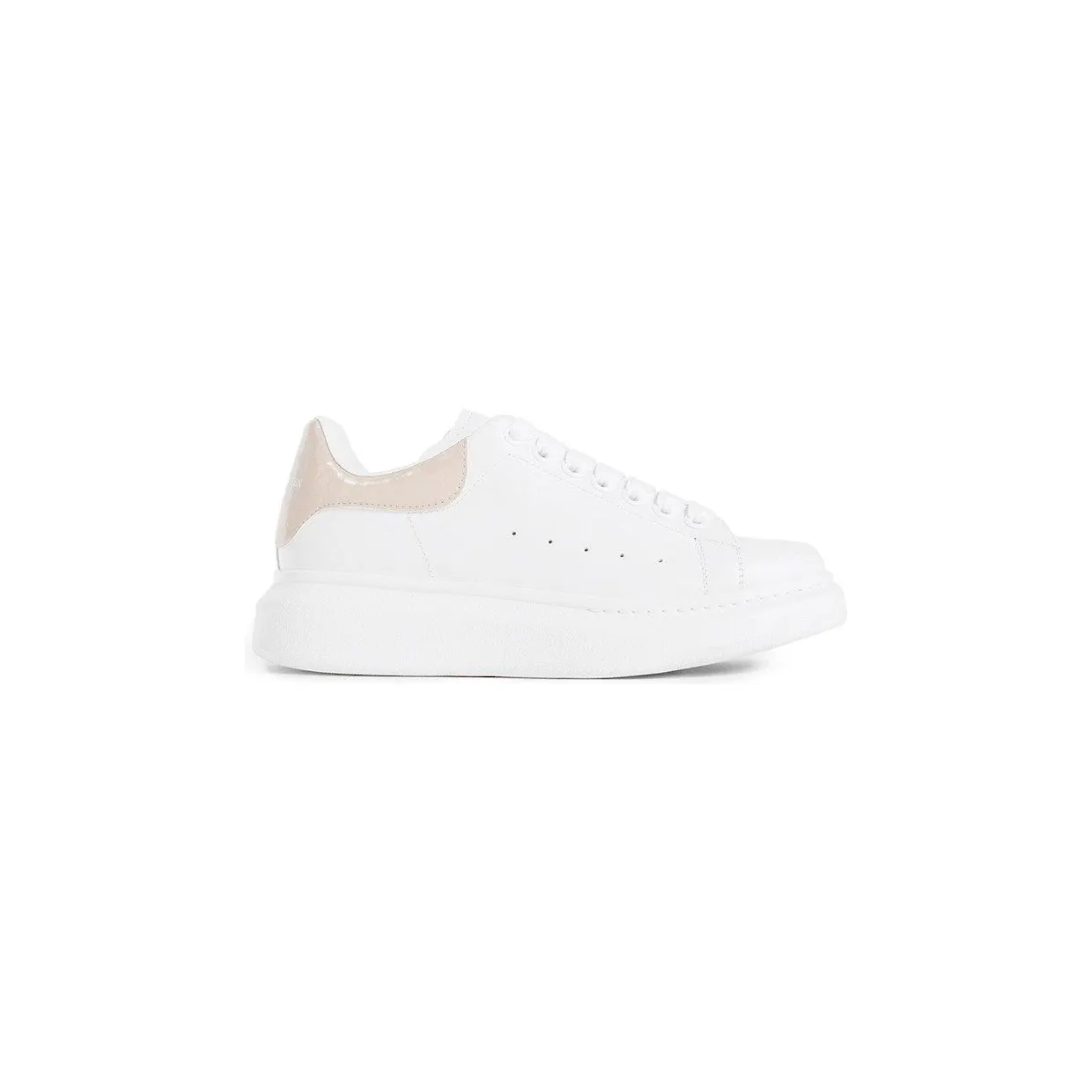Alexander McQueen Oversized White Light Pink Croc (718233WIEEL9863)