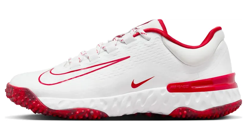 Nike Alpha Huarache Elite 4 Turf White University Red Team Red Pure Platinum (FD2746-104)