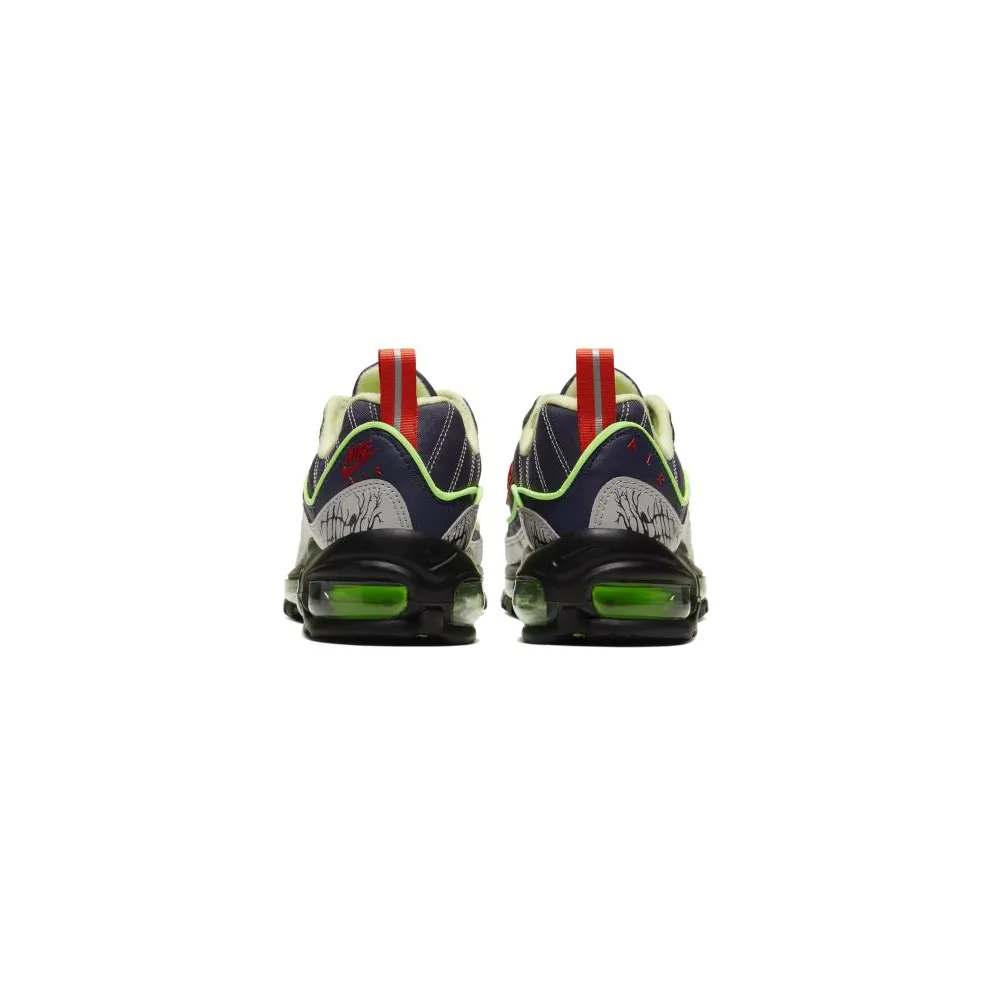 Nike Air Max 98 Halloween 2019 (GS) Gridiron/Black-Obsidian-Luminous Green (CT1171-001)