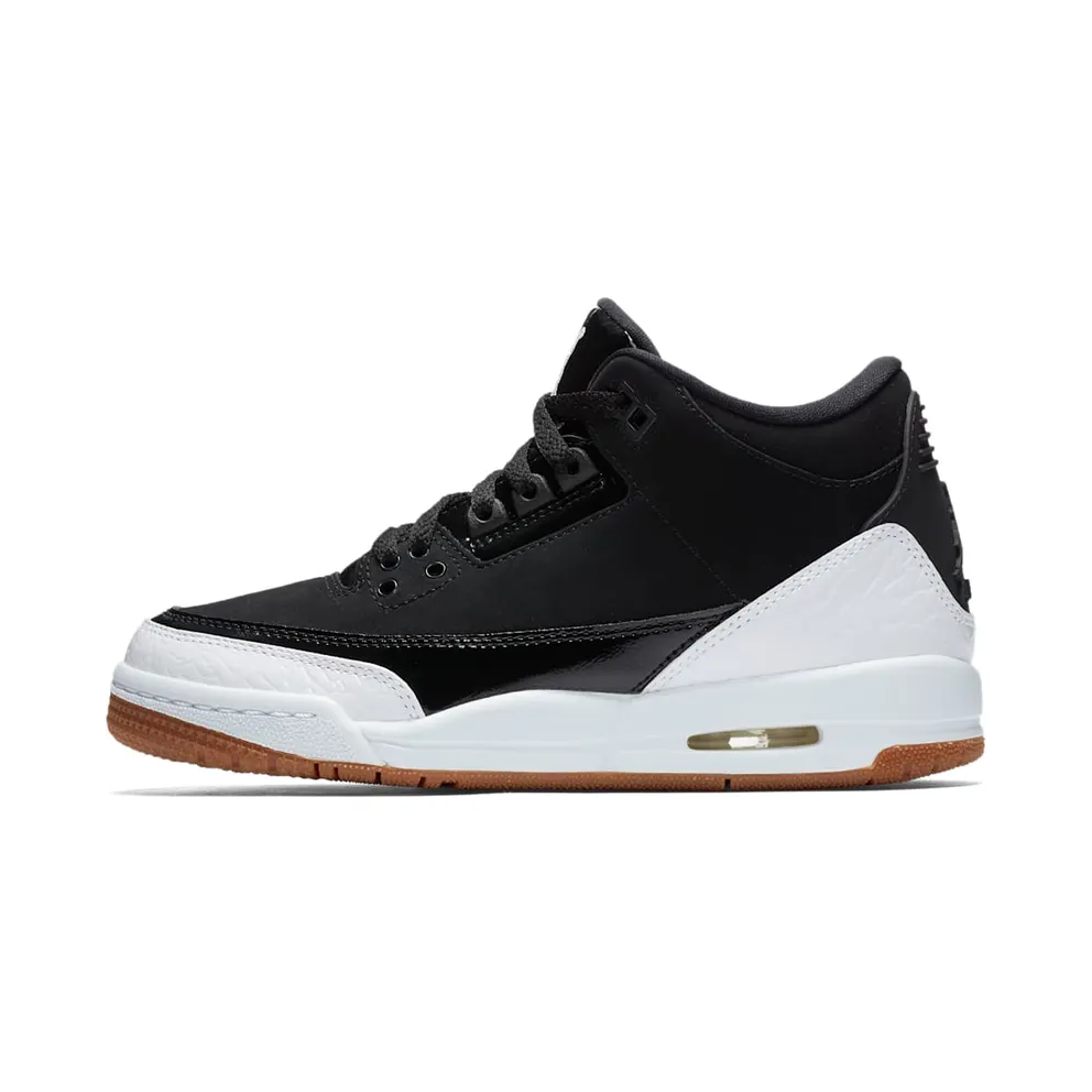 Jordan 3 Retro Black White Gum (GS)