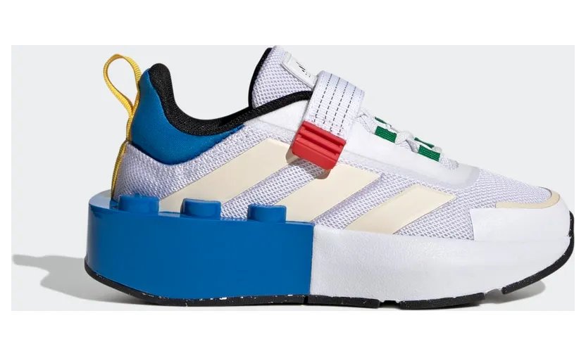 adidas x LEGO® Tech RNR met Elastische Veters en Klittenband Cloud White / Wonder White / Shock Blue (HP5878)