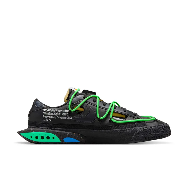 Nike Blazer Low Off-White Black Electro Green (DH7863-001)