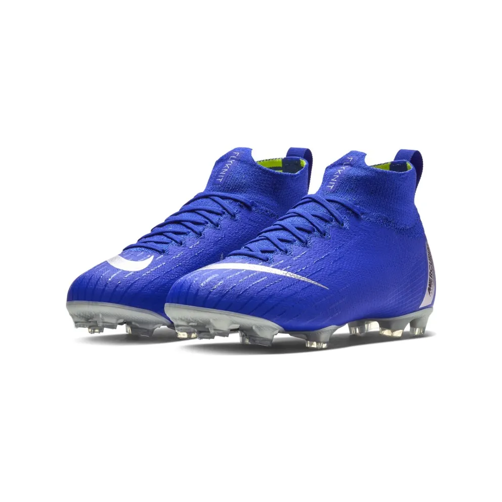 Nike Mercurial Superfly 6 Elite FG Racer Blue (GS) Racer Blue/Metallic Silver-Black-Volt (AH7340-400)