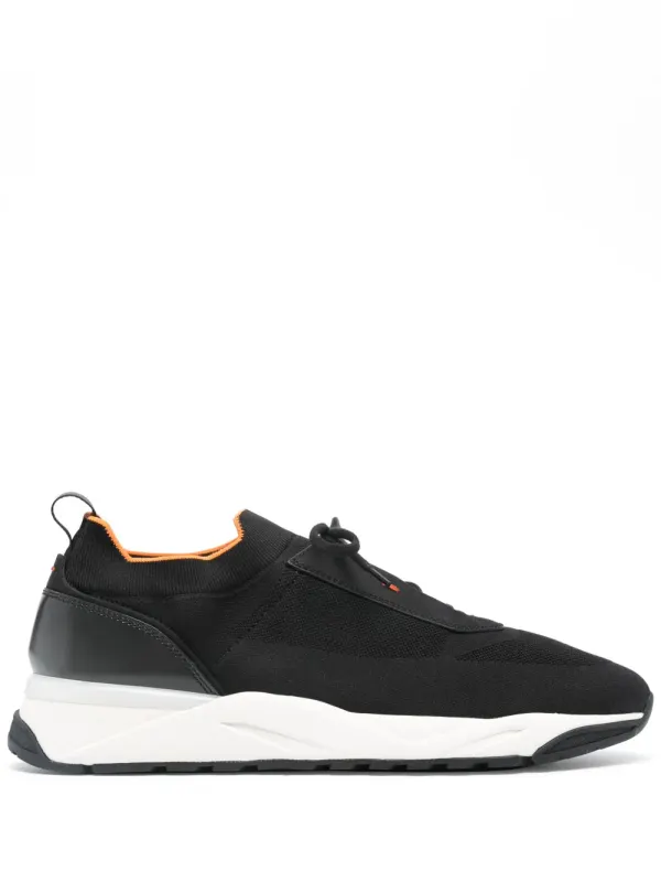 Santoni mit gestricktem Einsatz – Black (MBIO21601BINNHOD)