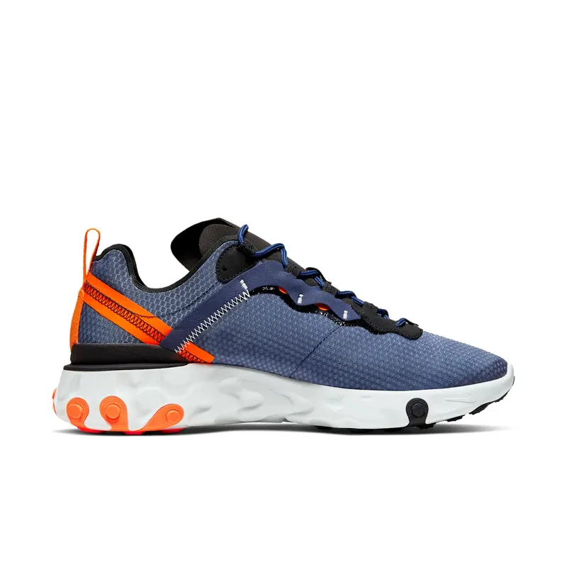 Nike React Element 55 SE Midnight Navy Total Orange Midnight Navy/Total Orange-Summit White-Black (CI3831-400)