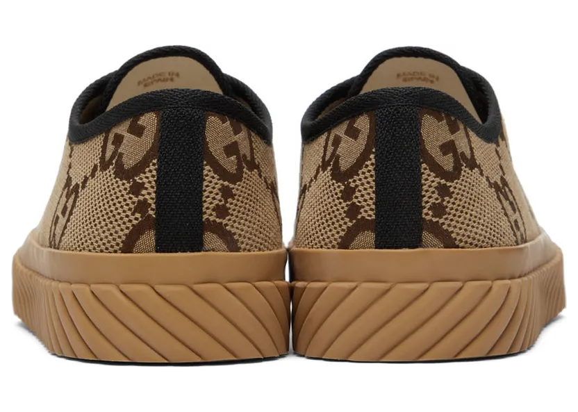 Gucci Beige Maxi GG Sneakers (703031 UKOH0) (2)