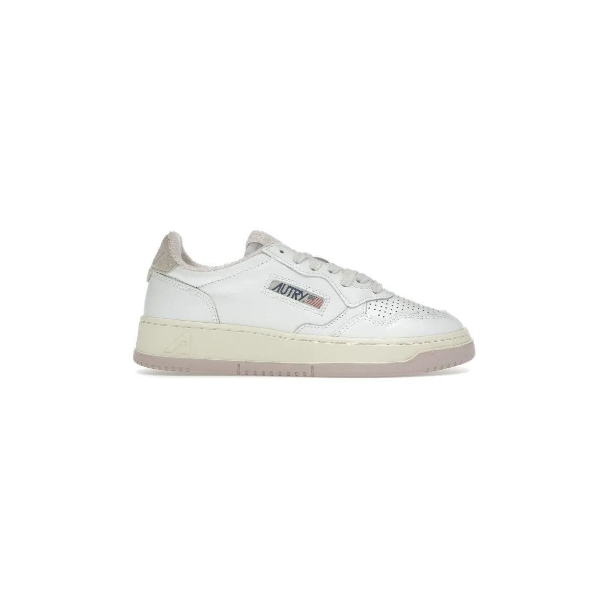 Autry Medalist Leather Low White Powder Pink (AULW-VS07)
